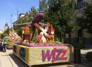 Wizzair auch beim Blumenkarneval in Debrecen weit vorne !