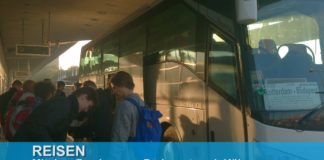 Wir fahren mit dem Fernbus von Budapest nach Köln