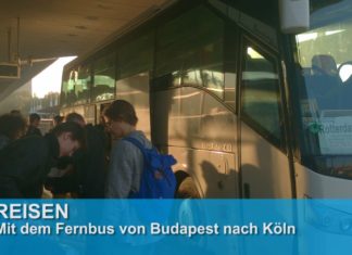 Wir fahren mit dem Fernbus von Budapest nach Köln