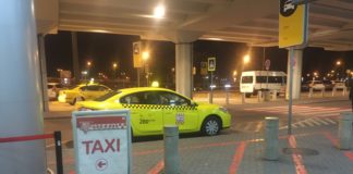 Die Taxifahrer wollen am Budapester Flughafen demonstrieren