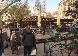 Kulinarisches gibt es auf dem Budapester Weihnachtsmarkt jetzt ganz oben