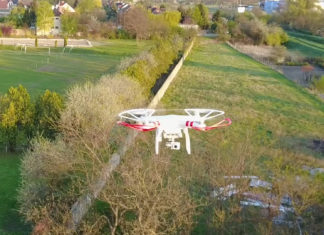 Romantischer Rundflug zweier Flugdrohnen am Abendhimmel von Györ!