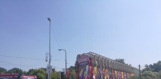 Parken rund um das Sziget Festival in Budapest