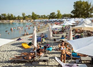 Hitze in der Hauptstadt Budapest: Strände sind gut besucht!