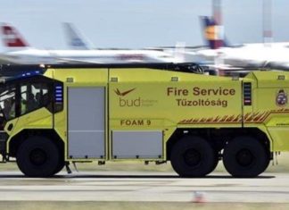 Budapester Flughafen mit neuem Feuerwehrauto