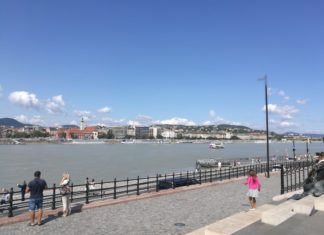 Heute Waschung der Margit híd in Budapest!