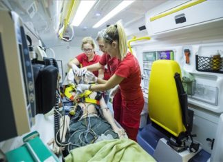 Ausbildung im Übungsrettungswagen in Budapest!