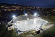 Kunsteisbahn in Pécs wieder eröffnet