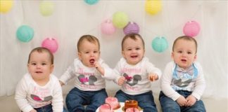 Putzig! Vierlinge feierten in Debrecen ersten Geburtstag