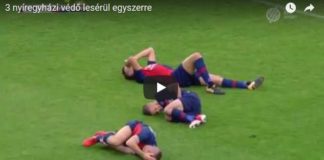 Fußball-Slapstick: Gleich drei Verletzte durch einen Torschuß