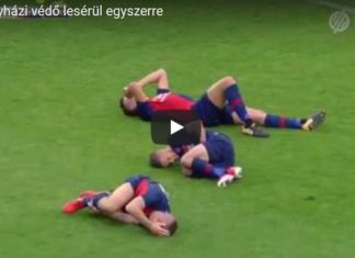 Fußball-Slapstick: Gleich drei Verletzte durch einen Torschuß