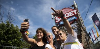 Die ersten Partygäste kommen in Sziget an