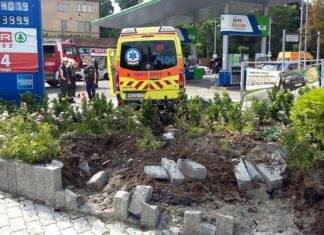Rettungswagenunfall in Budapest