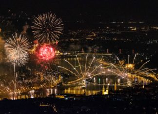 Budapester Feuerwerk zum Nationalfeiertag wieder einmal herausragend!