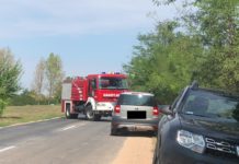 Flächenbrand unterhalb Pannonhalma