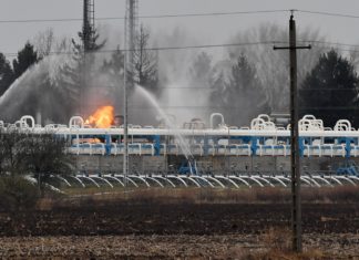 Gasexplosion im Gasspeicher von Nagyhegyes