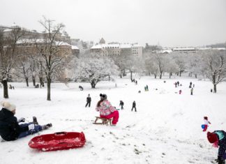 Auch Budapest in weisser Pracht!