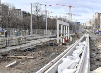 Der Bau der Straßenbahnlinie 1 in Budapest geht schnell voran