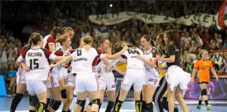 Frauen Junioren Handball European Champion: Gold Medaille ist die ungarische Nationalmannschaft