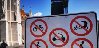 AUS für E-Roller und Co an der Fischerbastei in Budapest