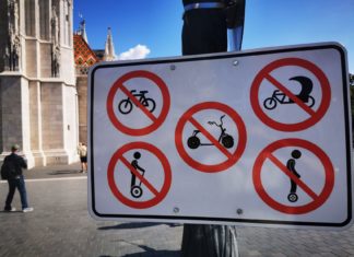 AUS für E-Roller und Co an der Fischerbastei in Budapest