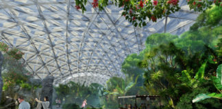 Tropischer Abenteuerpark in Budapest im Bau