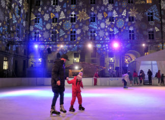 Kostenlose Eisbahn in Budapest eröffnet