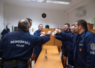 Auch der Grenzschutz Ungarns war an Silvester im Einsatz