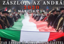 1848 Meter lange Ungarische Flagge in Budapest