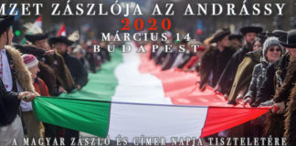 1848 Meter lange Ungarische Flagge in Budapest