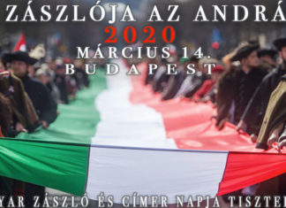 1848 Meter lange Ungarische Flagge in Budapest