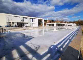 Neben Eisbahn rüstet sich Balatonfüred bereits für die Schönwettersaison