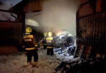 Lagerhalle in Vollbrand in Kőröstetétlen!