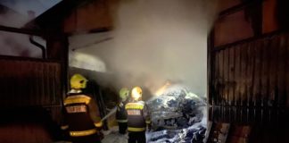 Lagerhalle in Vollbrand in Kőröstetétlen!
