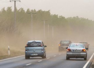 Regelerechter „Sandsturm“ unterwegs
