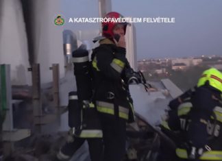 Feuer auf Bürohaus in Budapest!