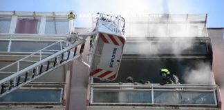 Wohnungsbrand im Hochhaus in Csepel: Bewohner mit Drehleiter gerettet!