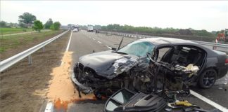 Schwerer Unfall auf der Hauptstraße 4 bei Cegléd, Richtung Abony