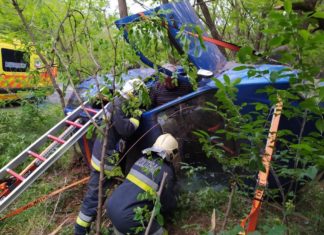Schwierige Personenrettung nach Unfall in Debrecen