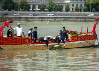 Die Feier der Donau in Budapest