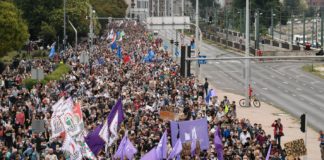 Demonstration in Budapest nach INDEX.hu Vorfälle