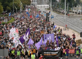 Demonstration in Budapest nach INDEX.hu Vorfälle