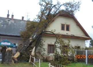 Auswirkungen des Sturms in der Region Heves