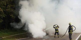 Auto in Flammen in Zalaszentbalázs