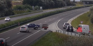 Spektakulärer Unfall bei der Autobahnauffahrt M25 und M3