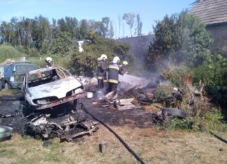 Gefährliche Aktion! Kraftstofftank ging in Flammen auf
