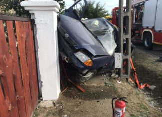 Spektakulärer Unfall in Egervölgy