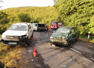 Unfall zwischen Nagylóc und Zsunypuszta