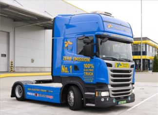 Logistikunternehmen in Győr präsentiert ersten Elektro-LKW