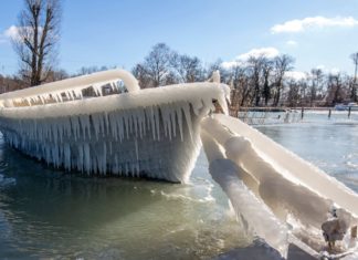 Spektakuläre Eisformationen am Balaton!